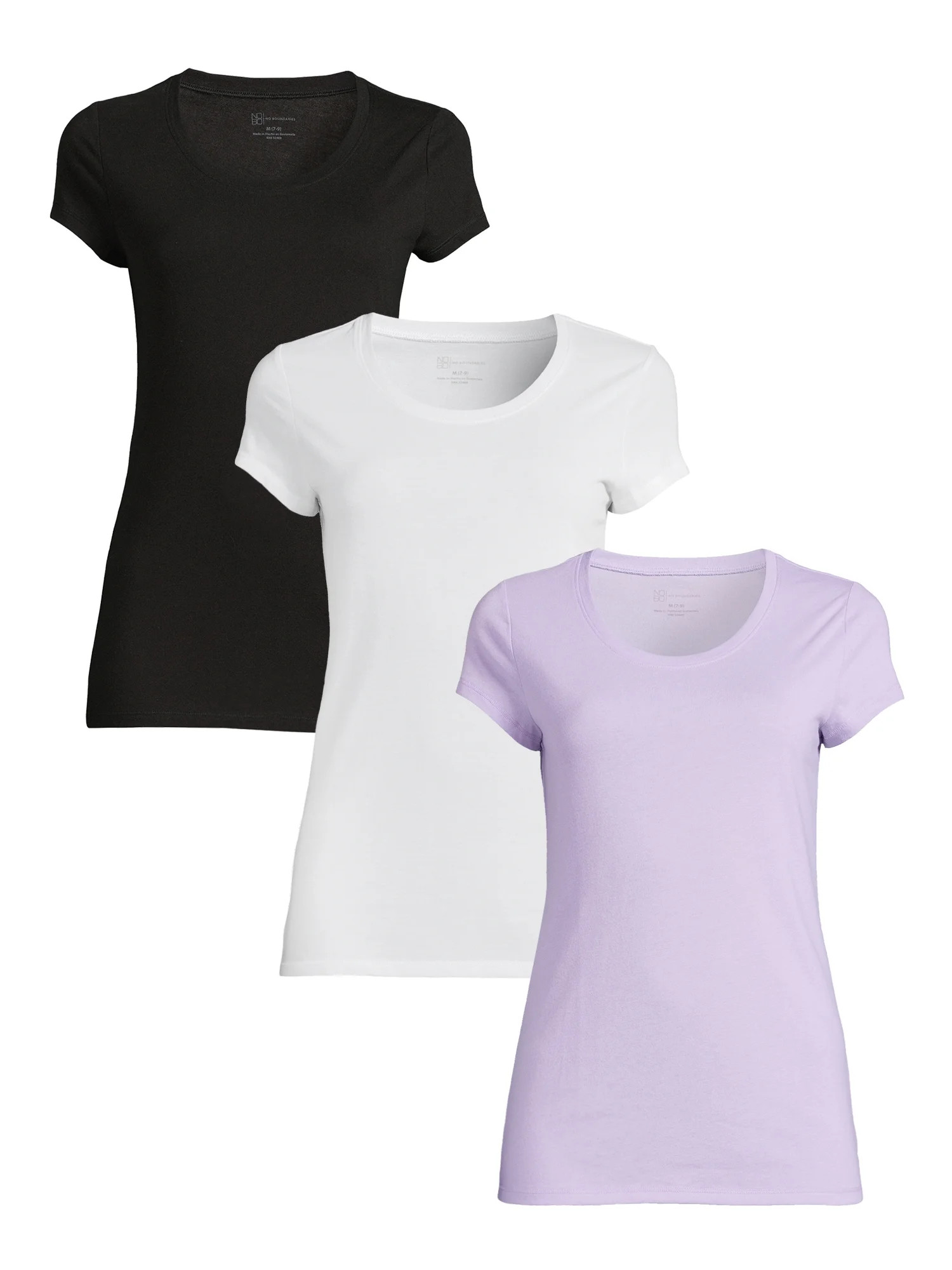 No Boundaries Juniors' T-Shirt with Short Sleeves, 3-Pack | Walmart (US)