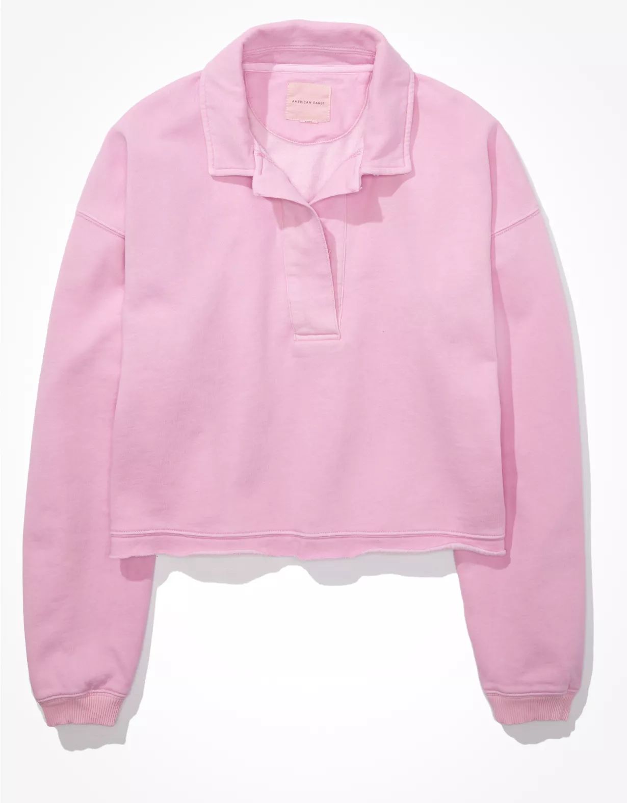 AE Cropped Polo Sweatshirt | American Eagle Outfitters (US & CA)