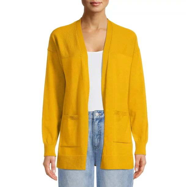 Time and Tru Women's Open Front Cardigan Sweater - Walmart.com | Walmart (US)