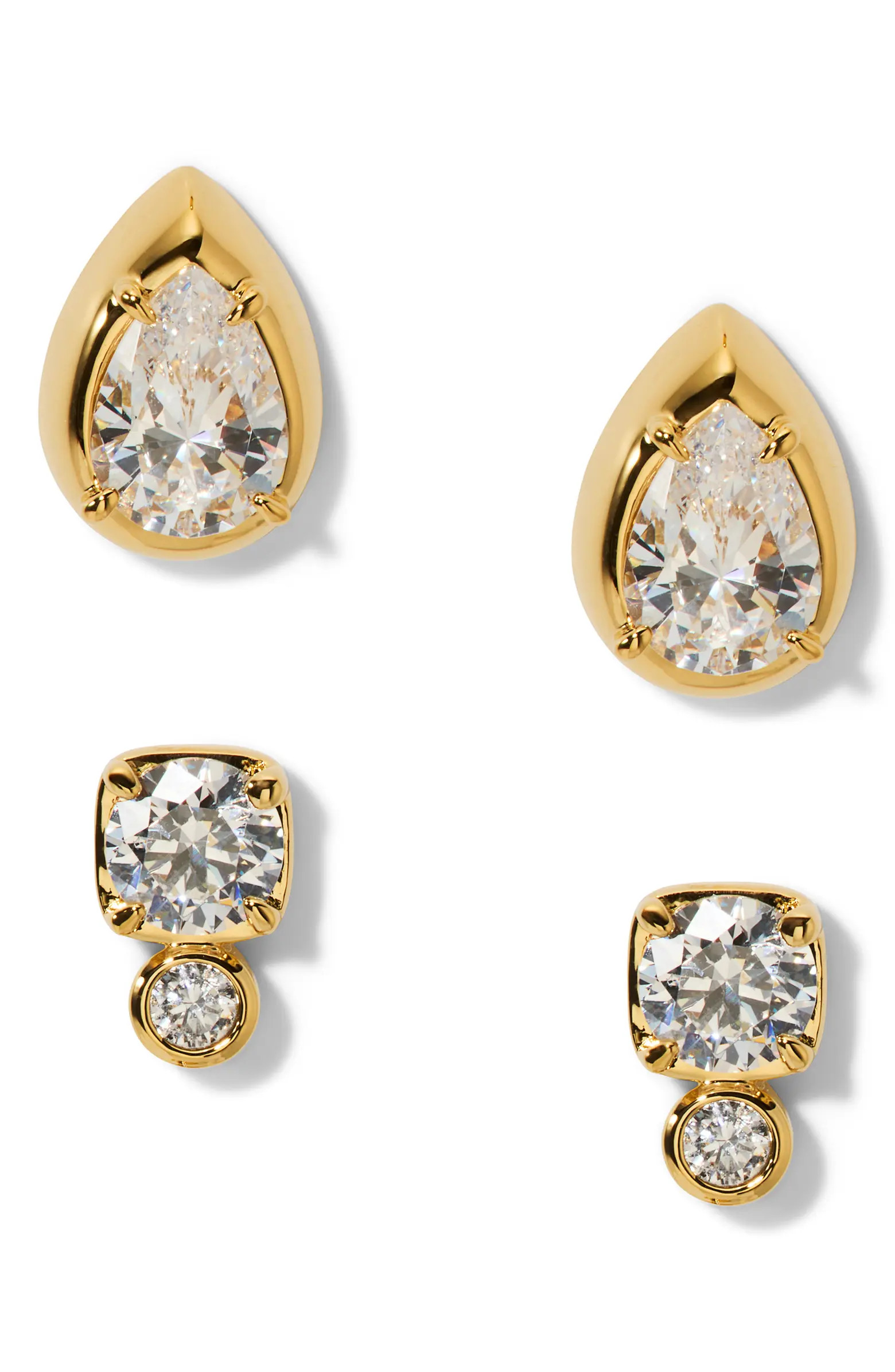 Nadri Delancey Set of 2 Assorted Stud Earrings | Nordstrom | Nordstrom