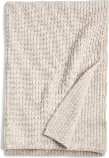 Nordstrom Rib Wool & Cashmere Throw Blanket | Nordstrom | Nordstrom