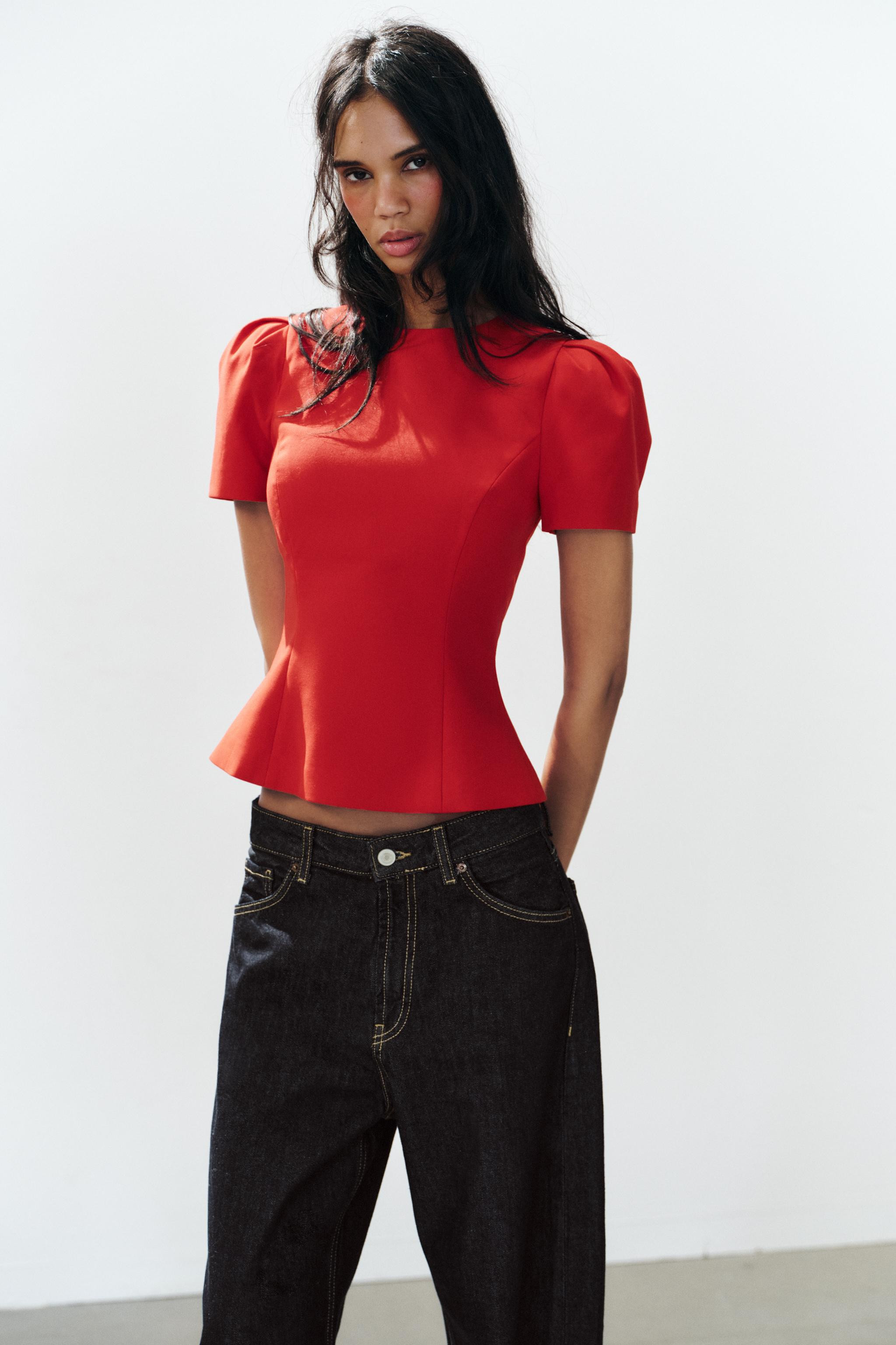 PUFFED SLEEVE TOP | Zara US
