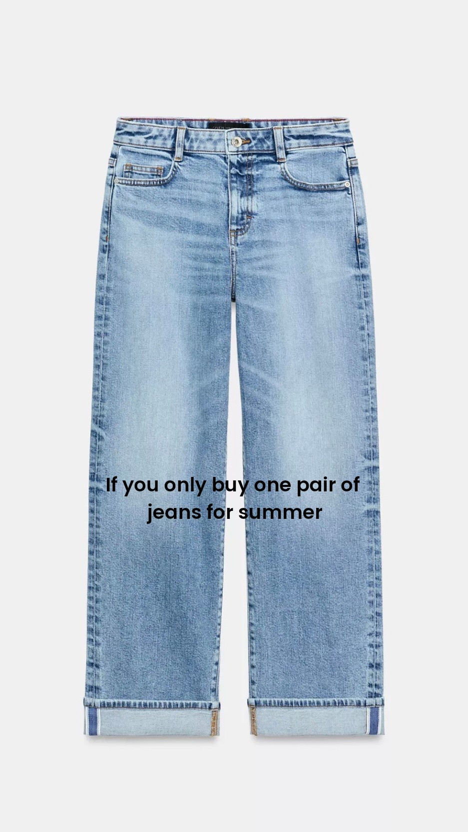 If you only buy one pair of summer jeans make it these. Relaxed, and with the perfect crop and turn up to show off all your summer sandals xx

#LTKuk #LTKstyletip #LTKspring