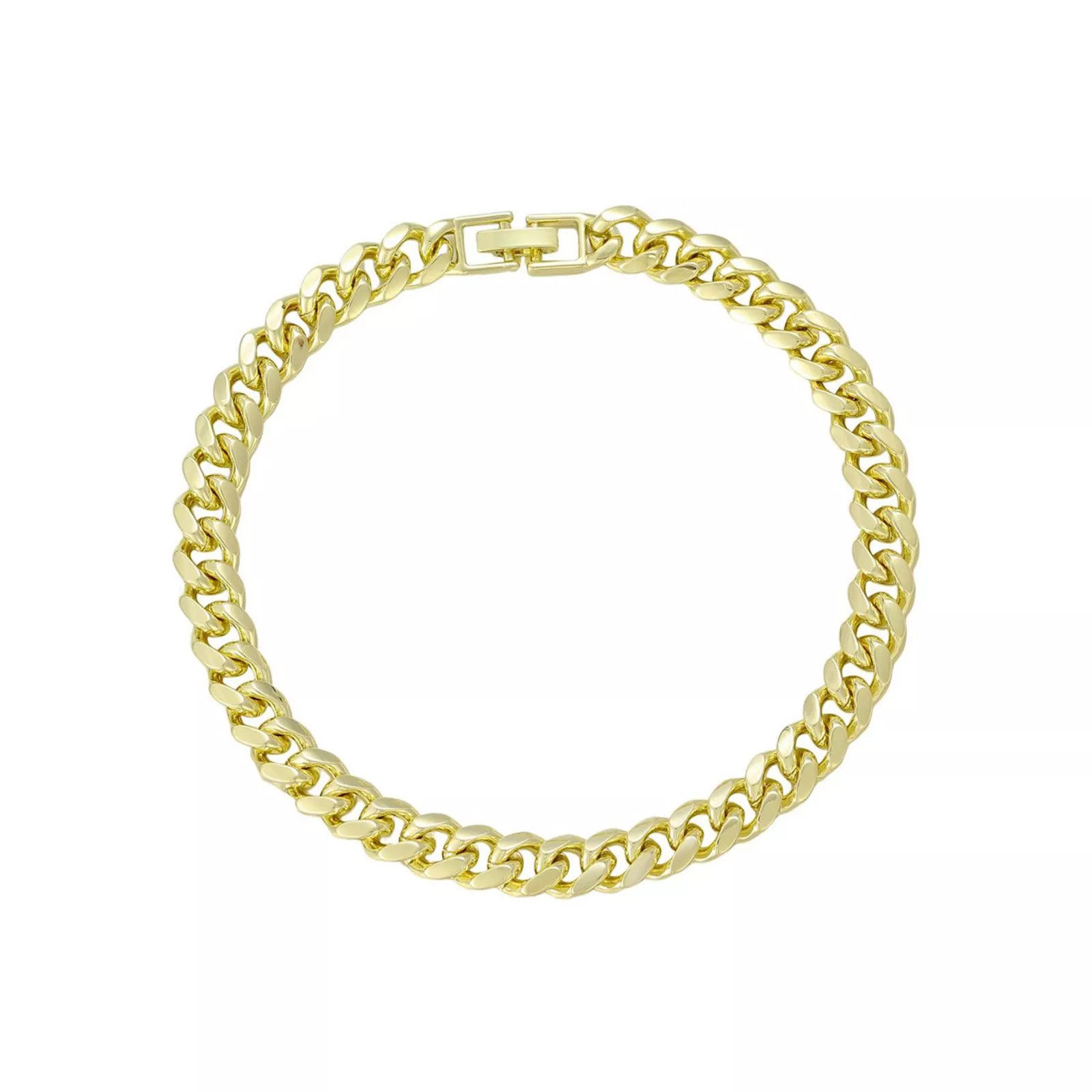 Adornia 14k Gold Plated 8mm Chunky Curb Chain Anklet, Women's, Size: 10", Gold Tone | Kohl's