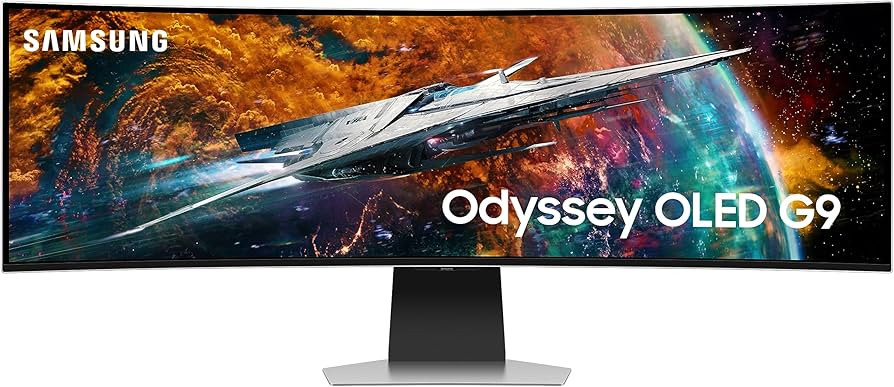 SAMSUNG 49" Odyssey OLED G9 (G95SC) Series Curved Smart Gaming Monitor, 240Hz, 0.03ms, G-Sync Com... | Amazon (US)