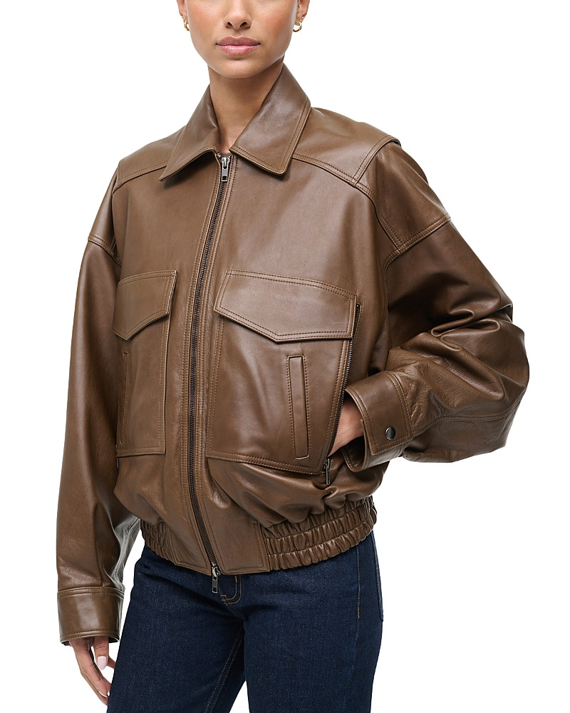 Staud Eugene Leather Jacket | Bloomingdale's (US)