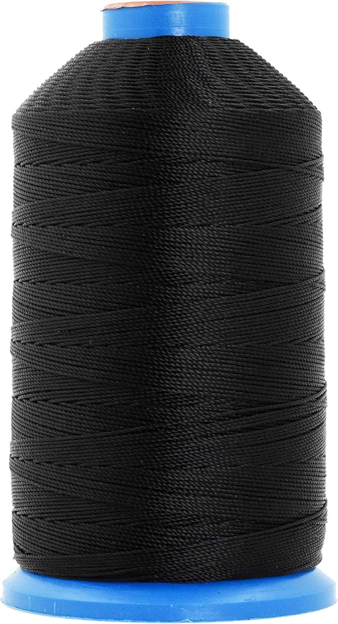 Mandala Crafts Tex 90 Bonded Nylon Thread for Sewing - 1100 YDs T90 Heavy Duty Black Nylon Thread... | Amazon (US)