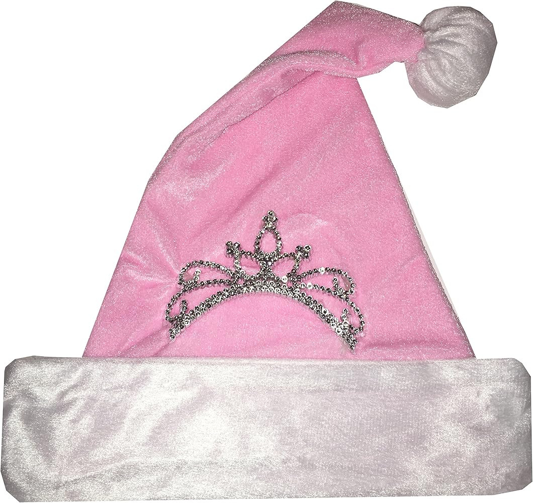 Novelty Holiday Christmas Santa Hats with Princess Tiara Variations for Adults and Children | Amazon (US)