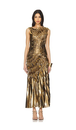 Fossil Dress in Gold | Revolve Clothing (Global)