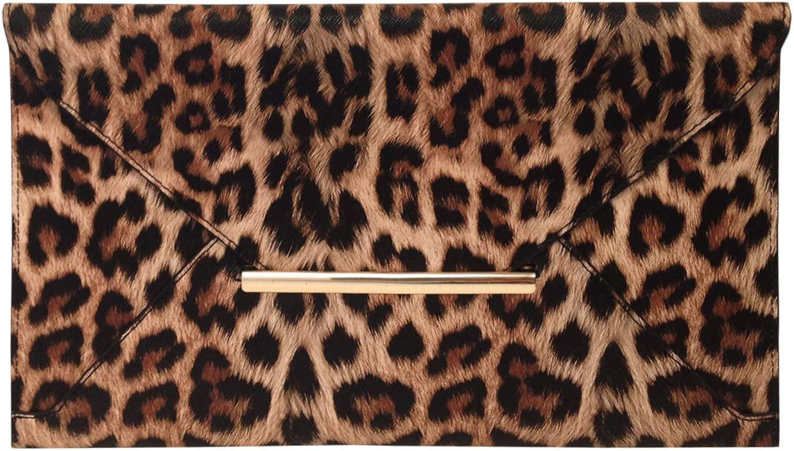 JNB Synthetic Leather Flat Envelope Leopard Print Clutch | Amazon (US)