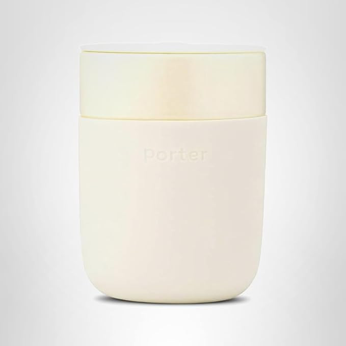 W&P Porter Ceramic Mug w/ Protective Silicone Sleeve, Cream 12 Ounces | On-the-Go | No Seal Tight... | Amazon (US)