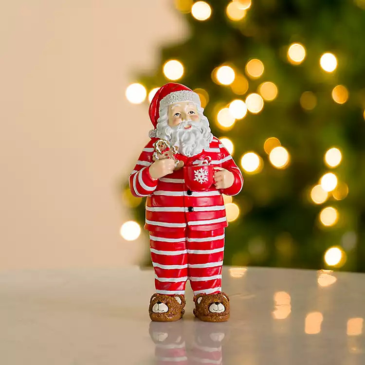 Holly Santa in Pajamas Decoration | Kirklands