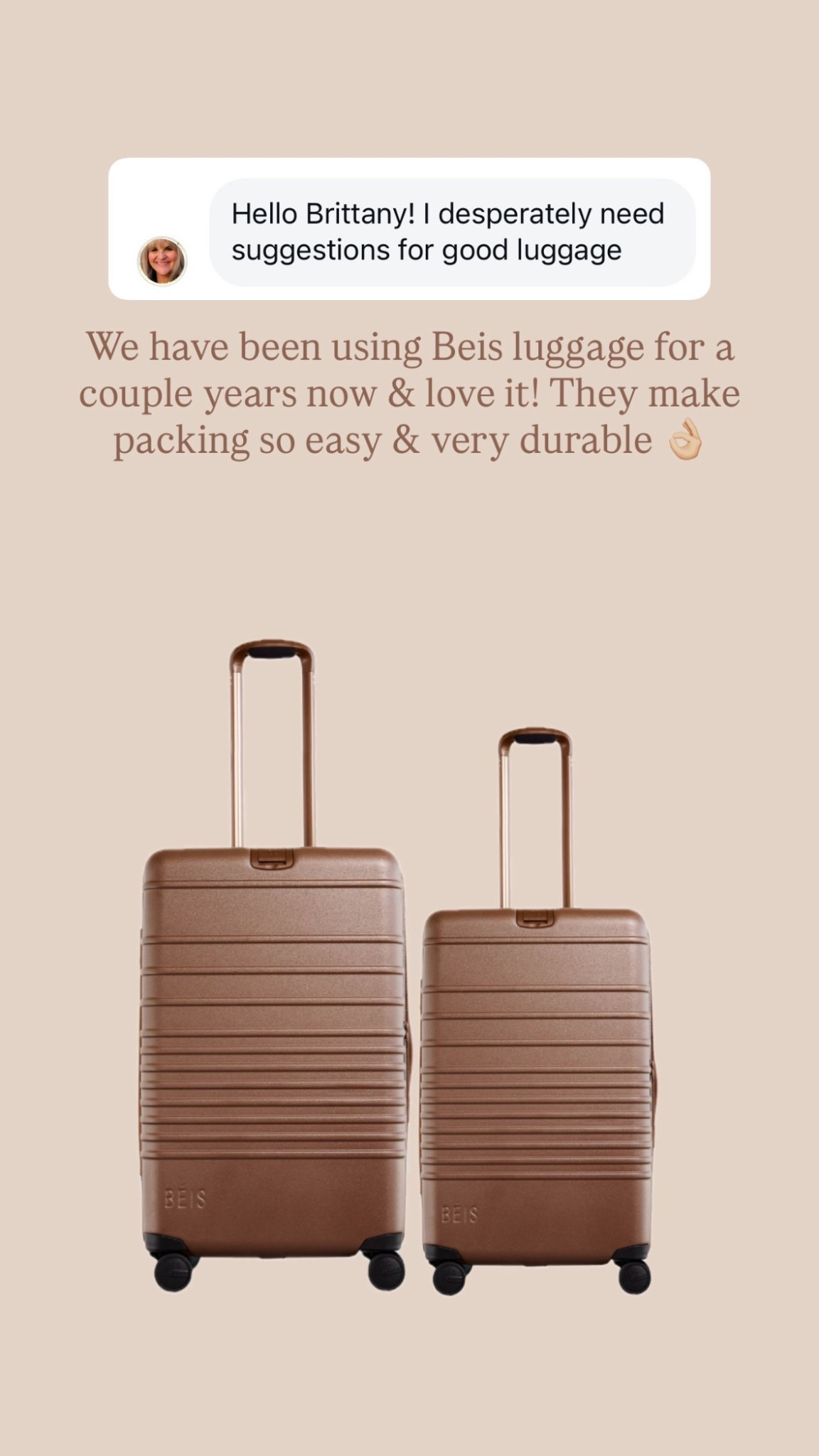 Beis luggage is such a great investment! I’ve been using this luggage for years & it still works great! 

Loverly Grey, Beis, luggage, travel essentials 

#LTKTravel
