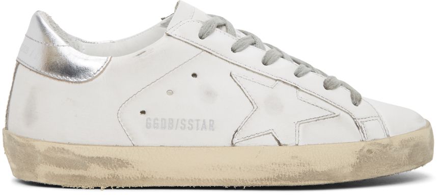 White & Silver Superstar Sneakers | SSENSE