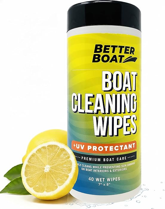 Boat Cleaner Wipes with UV Protection, Marine Vinyl Cleaner and Protectant, for Boat Seats, Car L... | Amazon (US)