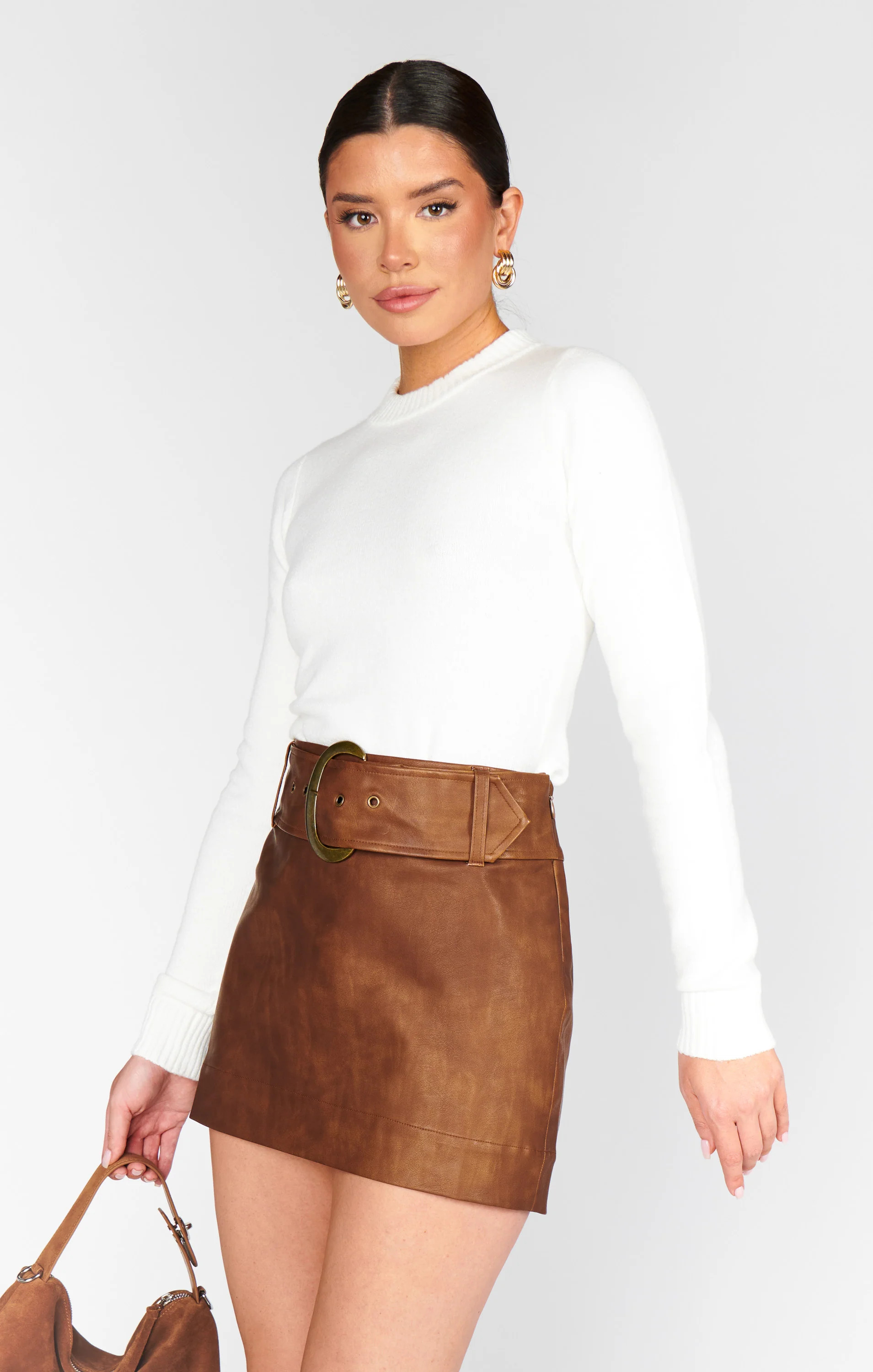 NEW!! Maverick Faux Leather Mini Skirt | Glitzy Bella