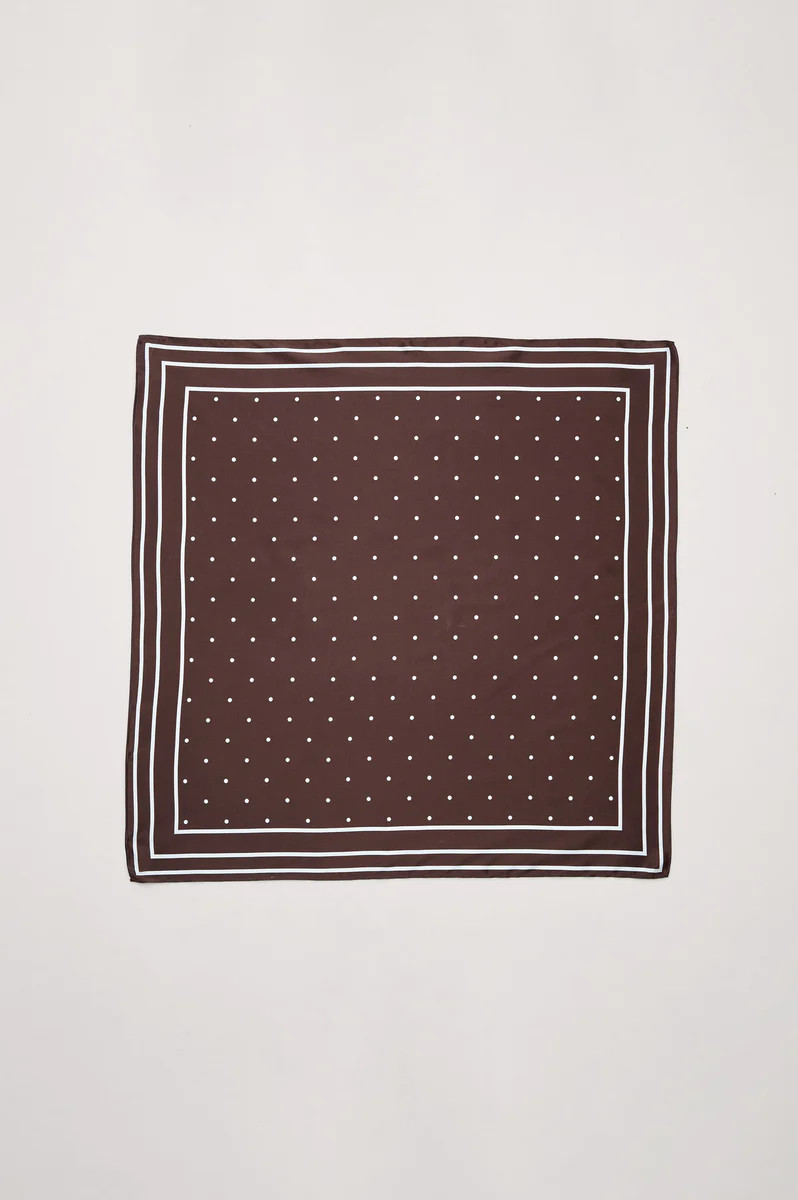 FINNA SILK SCARF - BROWN | Rails