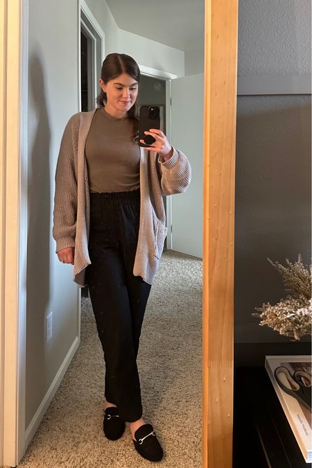 It was 48 degrees when I left my house this morning so a cardigan was a must!

Workwear, mules, work attire, fall outfit, chunky cardigan, high waisted pants, tapered pants, target fashion ribbed tee

#LTKworkwear #LTKstyletip #LTKSeasonal