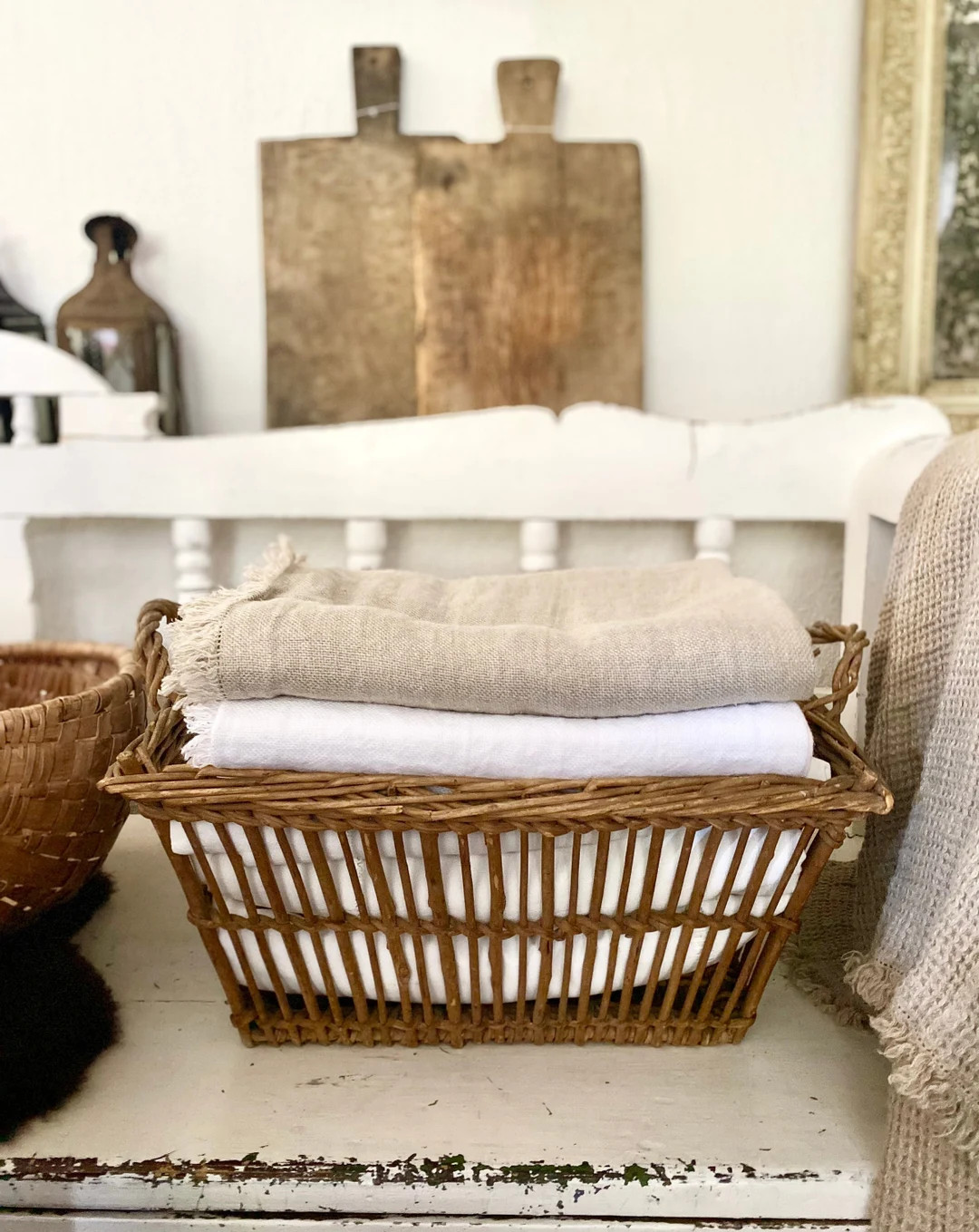 Linen Plaid La Petite Chaux® 'natural' - Etsy | Etsy (US)