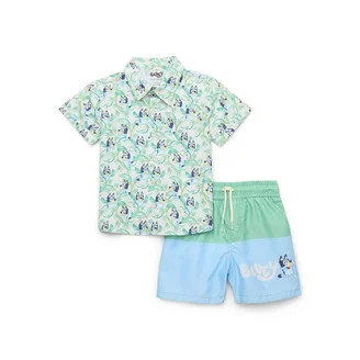 weVSwe Boys Rashguard and Swim Trunks Set -UPF 50+ Swimwear 2-10 T | Walmart (US)