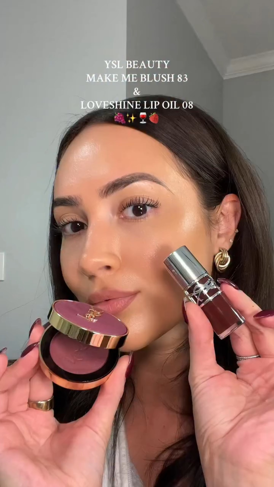 Winter glow🍷✨ @yslbeauty #yslbeautymulledwine #giftedbyyslbeauty #yslbeauty #makeup #makeuptutorial #glowymakeup #dewymakeup #makeuplover #makeupideas #makeupinspo #makeupproducts #makeupaddict #blush