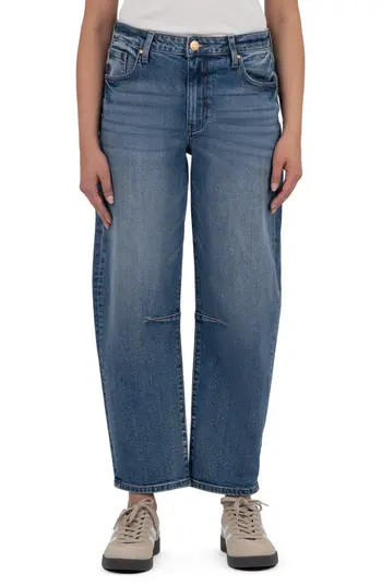 KUT from the Kloth Ashley High Waist Slouchy Barrel Leg Jeans in Improving at Nordstrom Rack, Size 2P | Nordstrom Rack