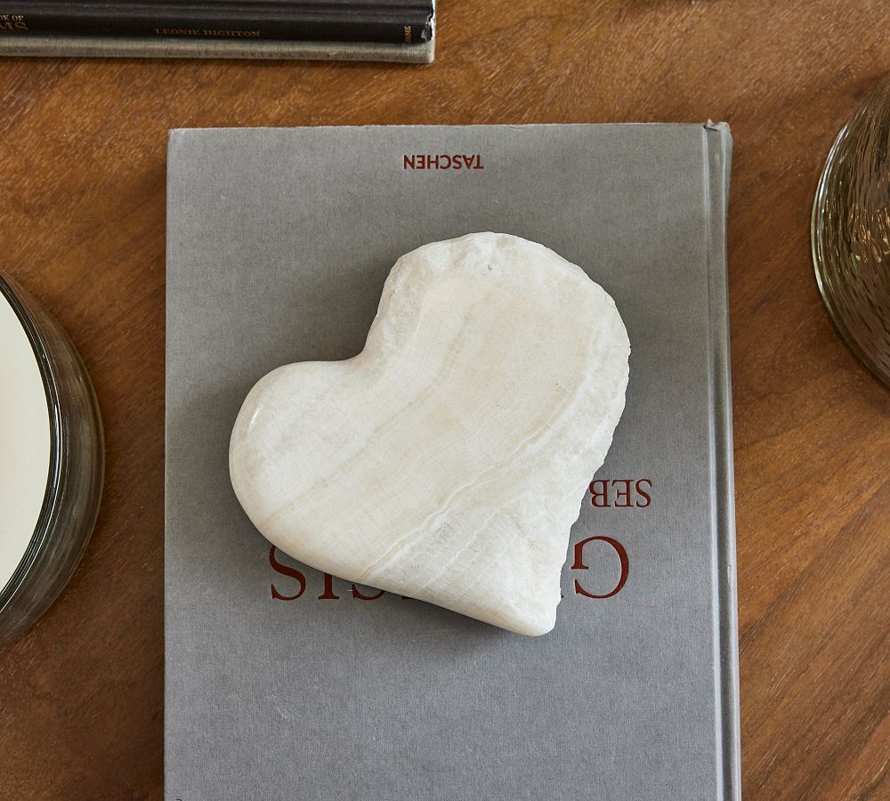 Onyx Heart Decorative Object | Pottery Barn (US)