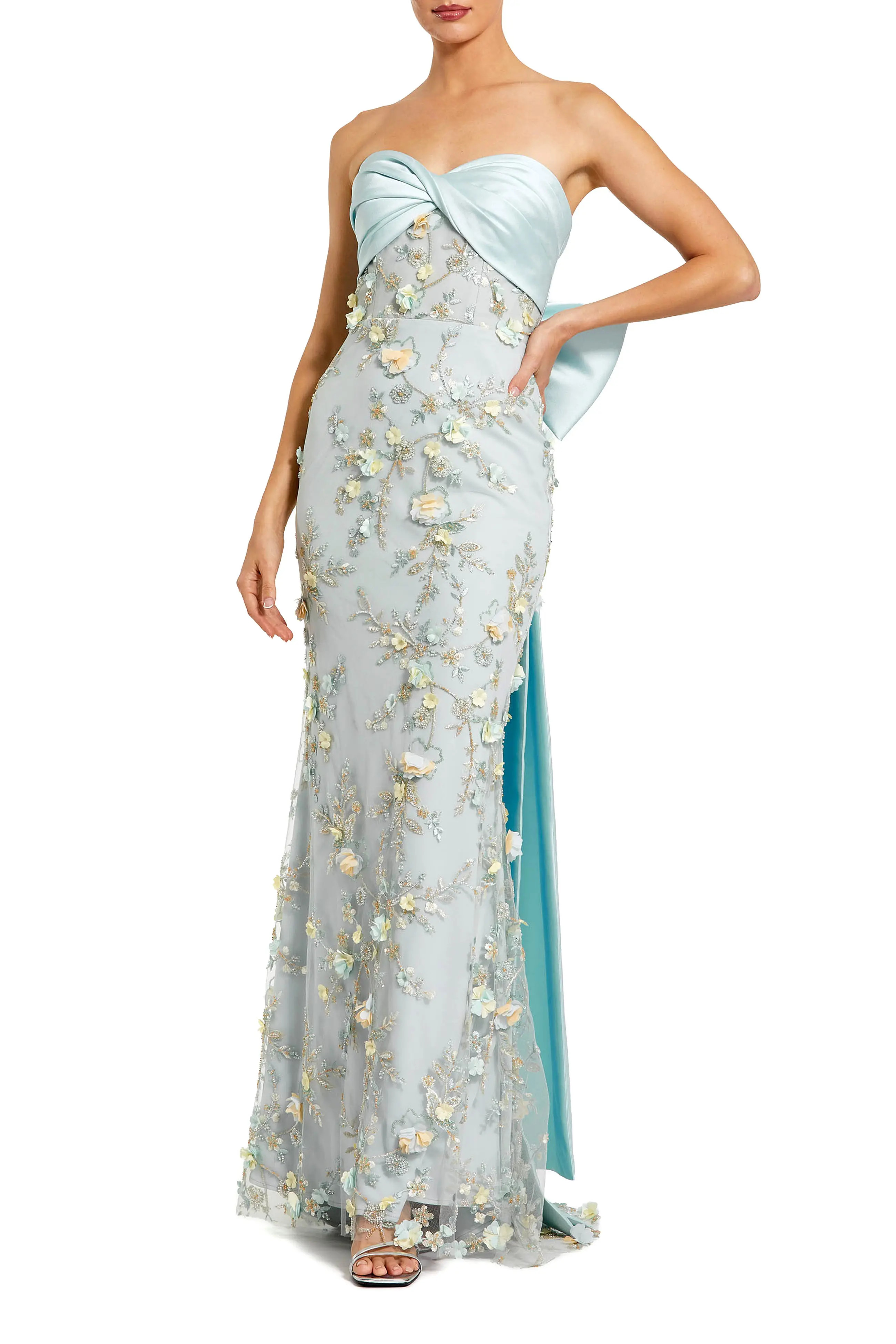 Strapless Sweetheard Embellished Gown With Bow (Women) | Nordstrom | Nordstrom