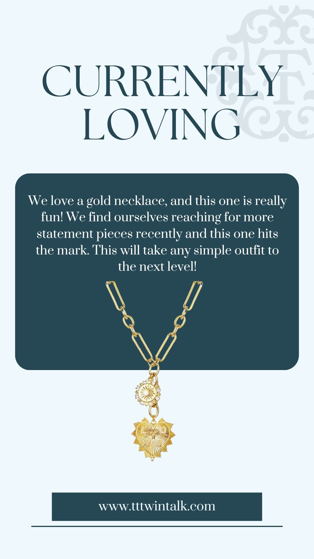We love a gold necklace, and this one is really fun! We find ourselves reaching for more statement pieces recently and this one hits the mark. This will take any simple outfit to the next level!

#LTKOver40 #LTKBeauty #LTKSeasonal