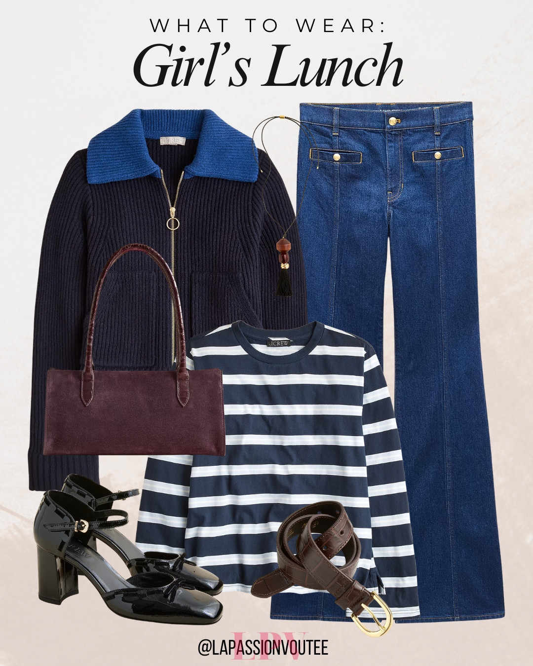 This chic girl’s lunch outfit idea is perfect for daytime outings 🥂✨ Comfortable, stylish, and effortlessly polished, it’s ideal for meeting friends or enjoying a casual lunch. A wearable look that feels chic, confident, and easy for any relaxed yet stylish daytime plan. 🤍✨ 

 #LTKootd #LTKSeasonal #LTKFindsUnder100
