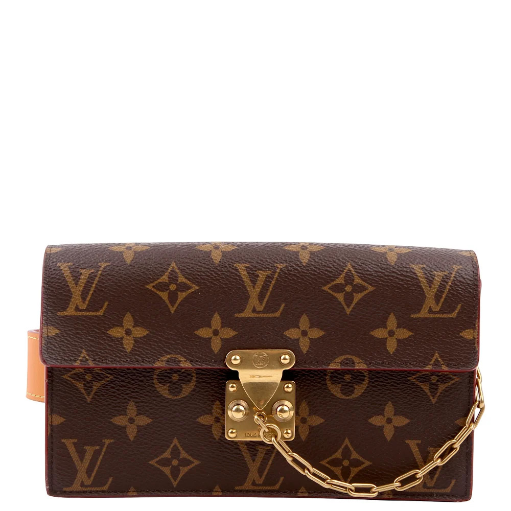 S Lock Belt Pouch Monogram | Keeks Designer Handbags