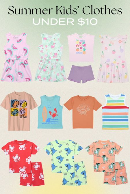 Walmart kids’ summer clothes under $10! 

#LTKFamily #LTKKids #LTKxWalmart