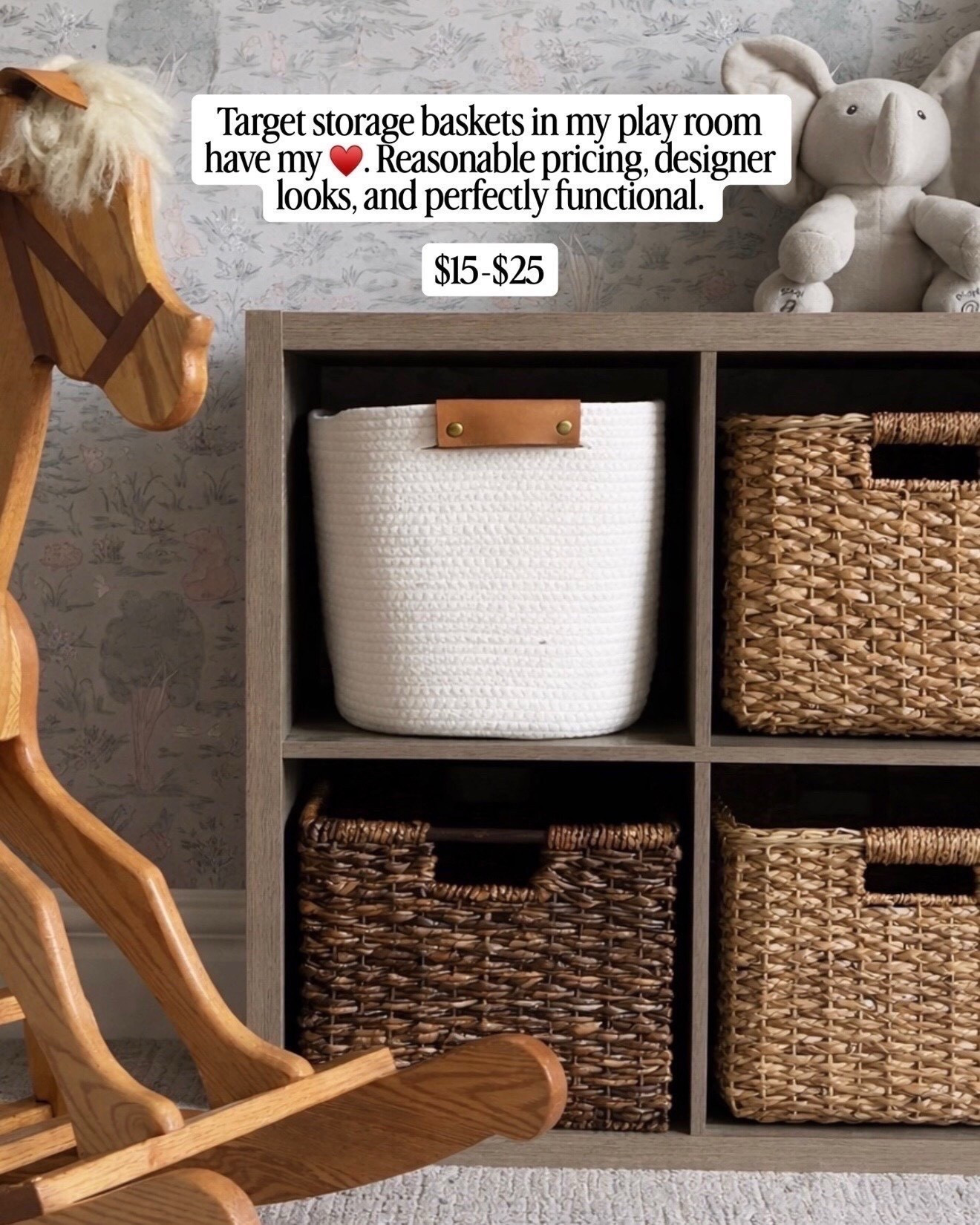 Target storage baskets in my play room have my ❤️. Reasonable pricing, designer looks, and perfectly functional. $15-$25

#LTKHome #LTKmomlife #LTKdayinmylife