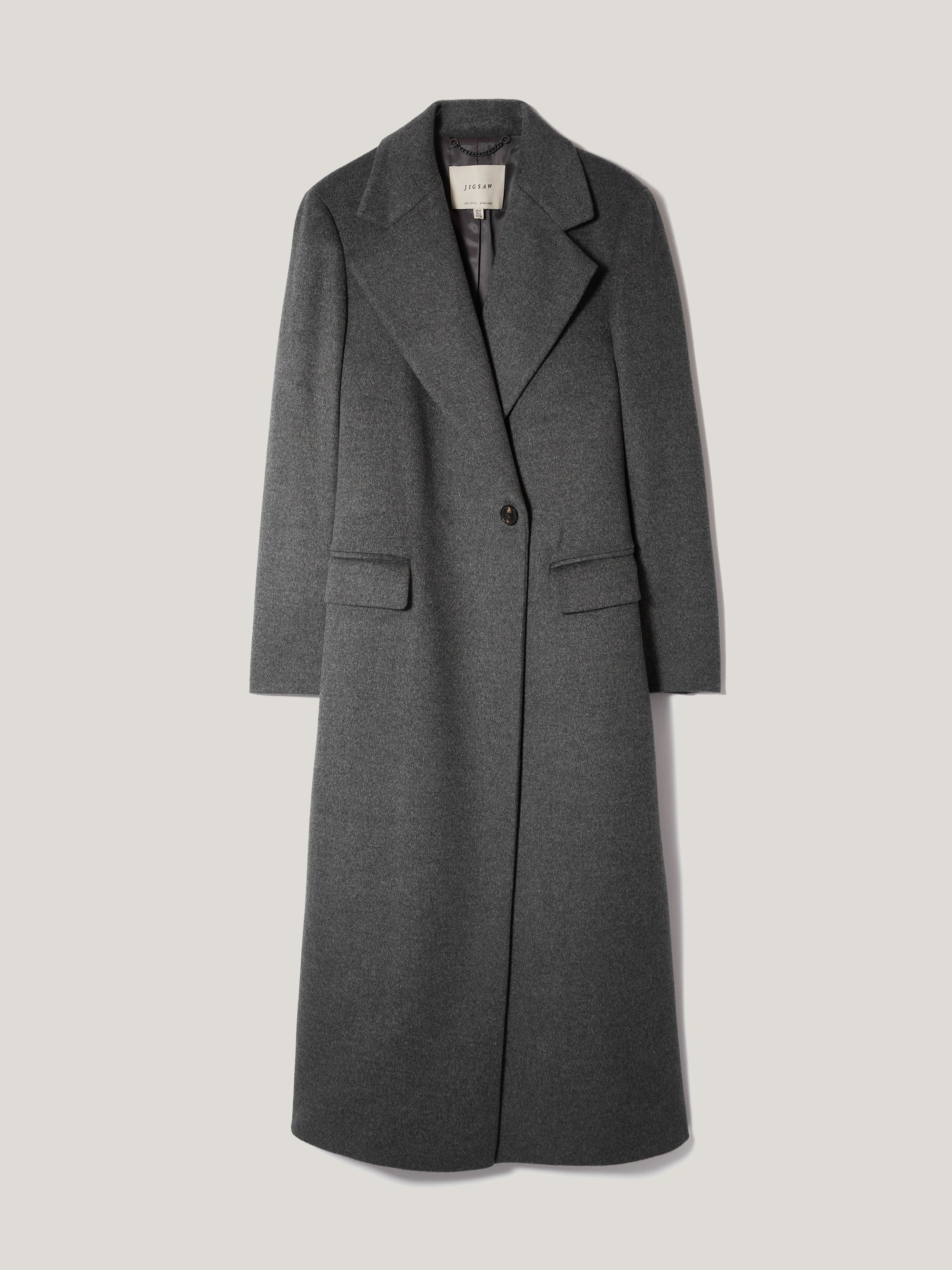 Wool Maxi City Coat | Charcoal | Jigsaw (UK)