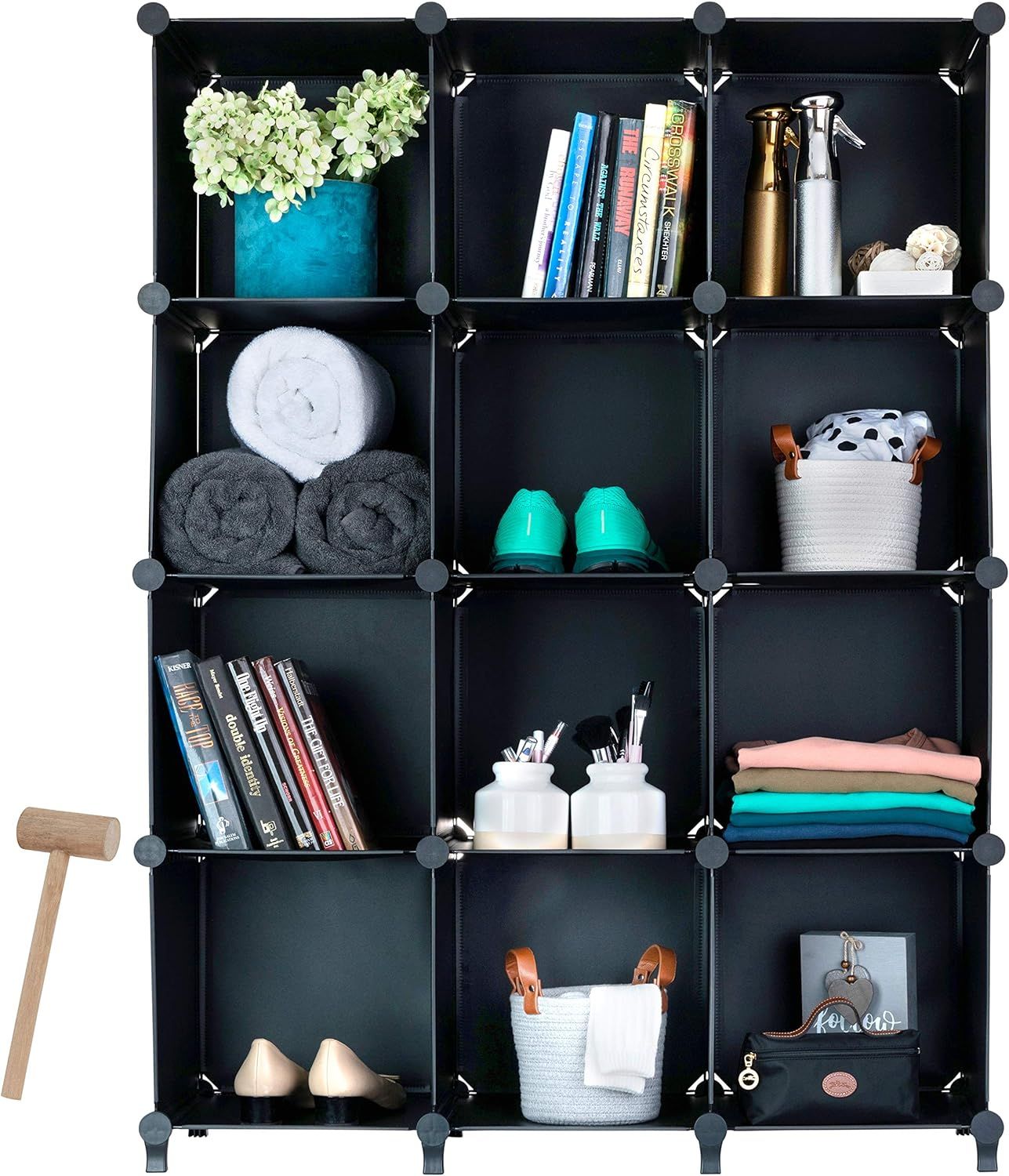 Homeries Cube Storage System – Modular DIY Plastic Closet Organizer Rack, Storage Shelves, Book... | Amazon (US)