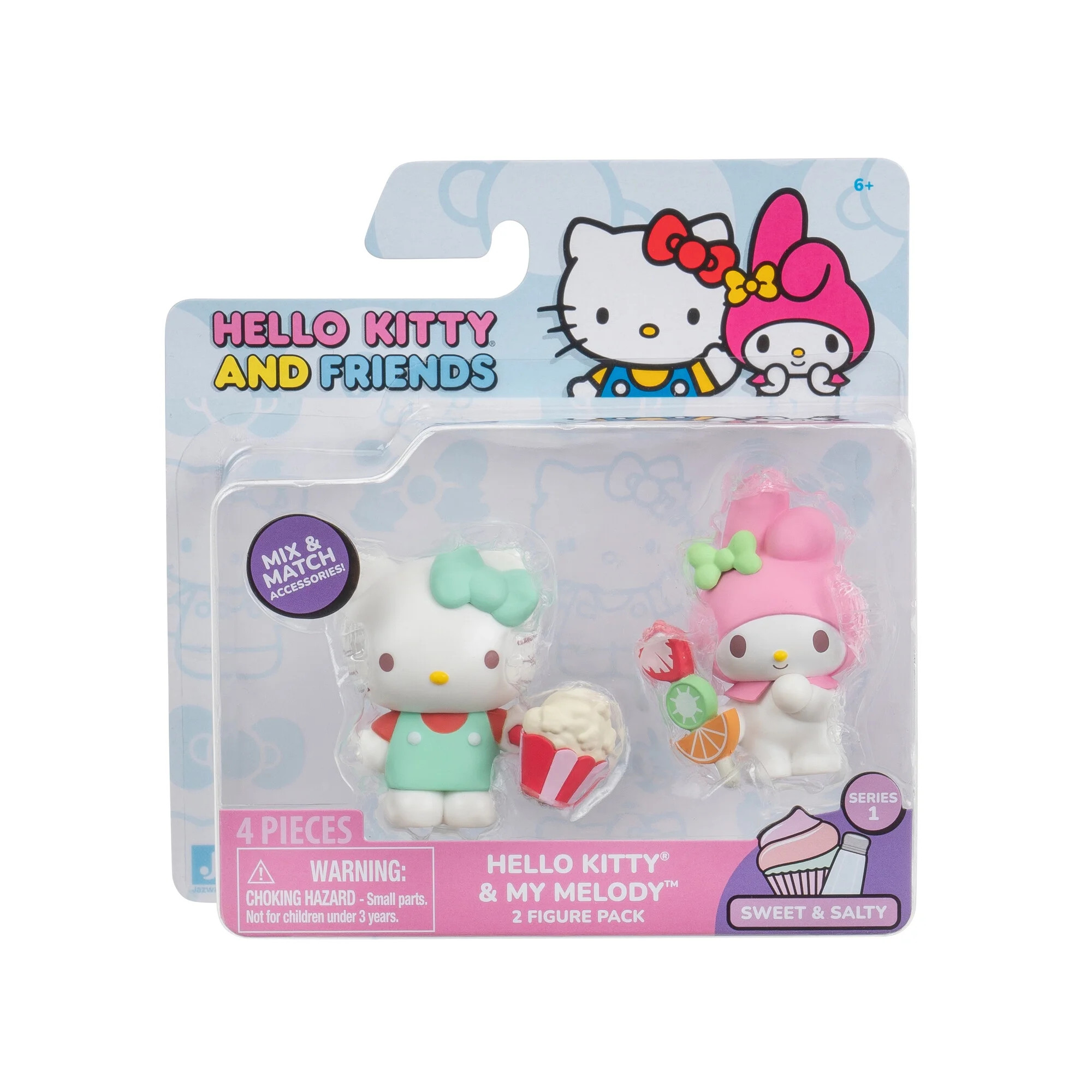 Sweet and Salty Hello Kitty and Friends 2 Figure Pack - 2 inch Figures with Two Accessories (4 Pi... | Walmart (US)