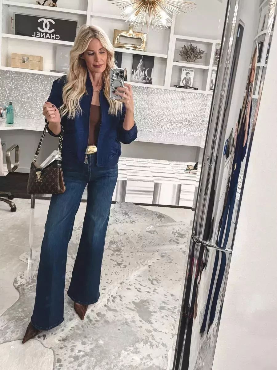 These are officially the best-selling jeans of 2025 — the MOTHER Hustler wide leg, and for good reason. They’re incredibly flattering, elongate the leg, and give that effortless, polished look without sacrificing comfort. This is the kind of denim that works year after year and instantly elevates even the simplest outfit. I’m wearing a size 24 and they fit TTS. 

 

#LTKSeasonal #LTKOver40 #LTKFindsUnder100
