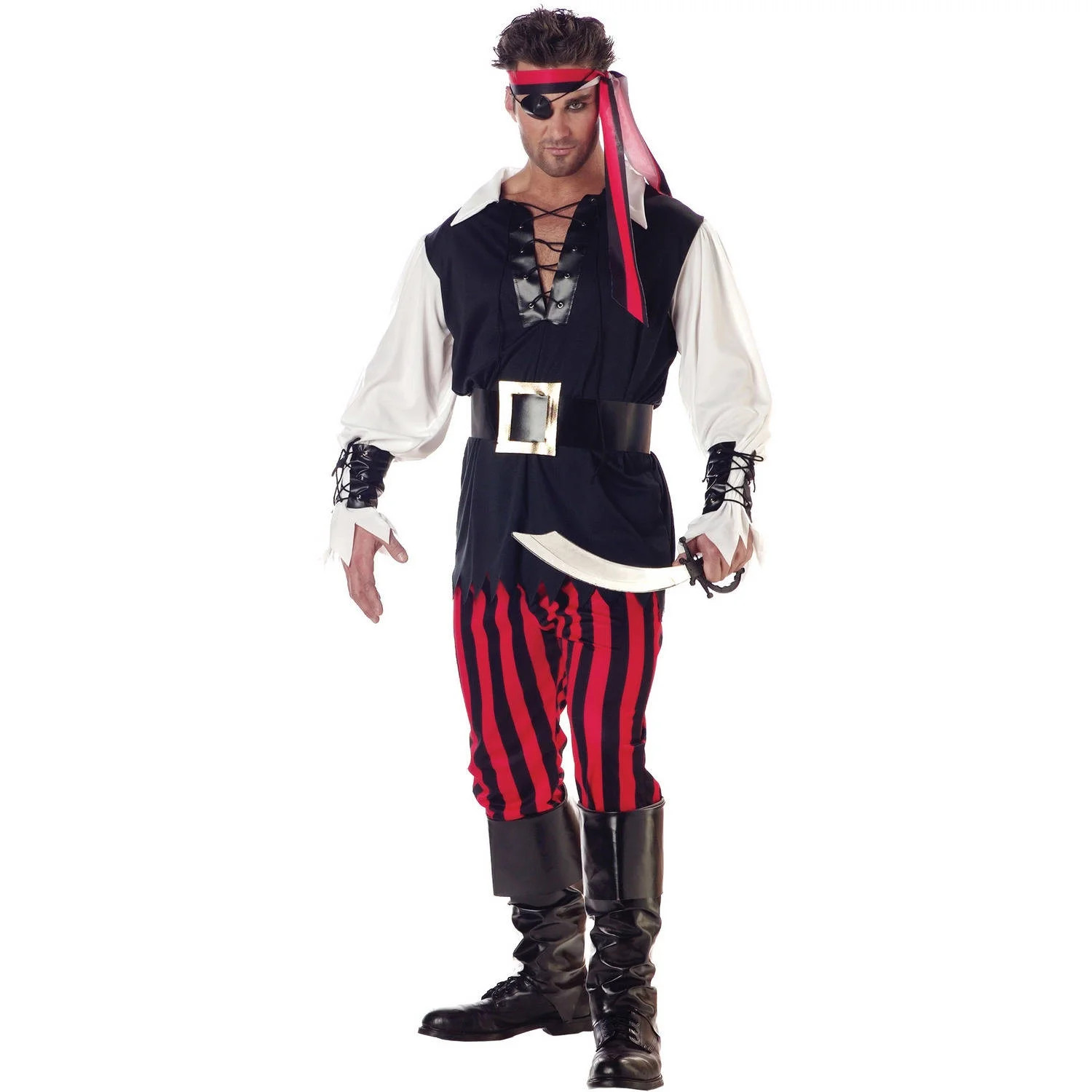 Pirate Men's Halloween Fancy-Dress Costume for Adult, Regular XL | Walmart (US)