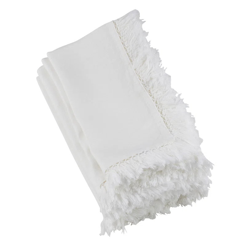 Rustic Fringe Edge 20" Napkin (Set of 4) | Wayfair North America
