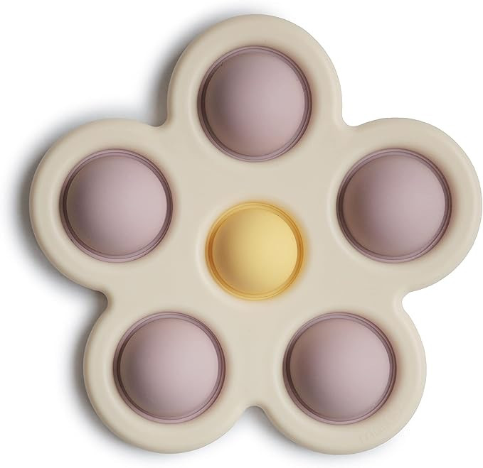 mushie Flower Press Toy (Soft Lilac/Daffodil/Ivory) | Amazon (US)