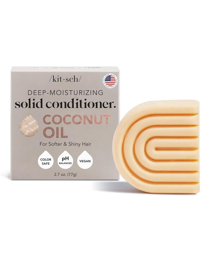 Kitsch Coconut Oil Deep-Moisturizing Hair Conditioner Bar | Made in US | Holiday Gift | Eco-frien... | Amazon (US)