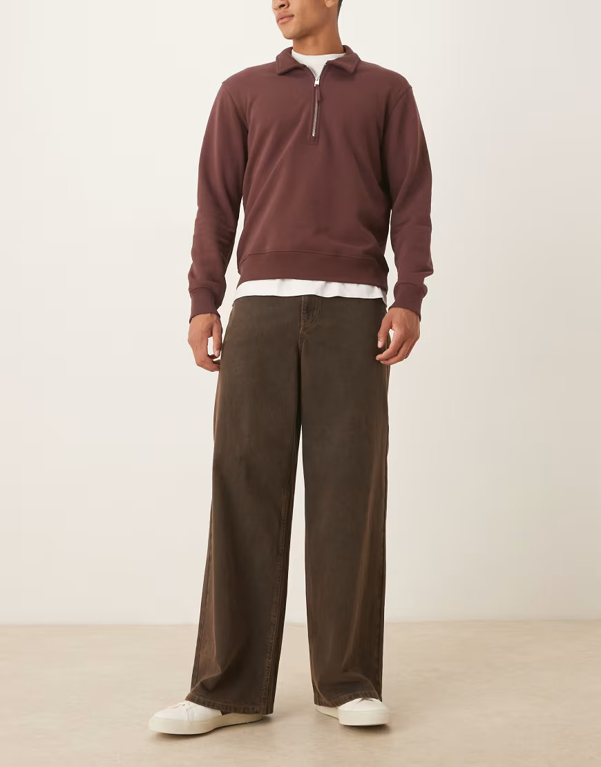 ASOS DESIGN super baggy jeans in tinted brown wash | ASOS (Global)