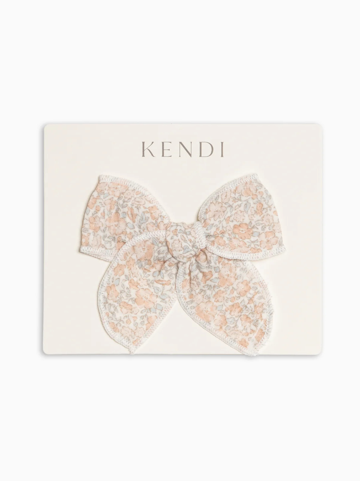 Muslin Bow Clip - Belmont Floral / Shell + Powder | Colored Organics