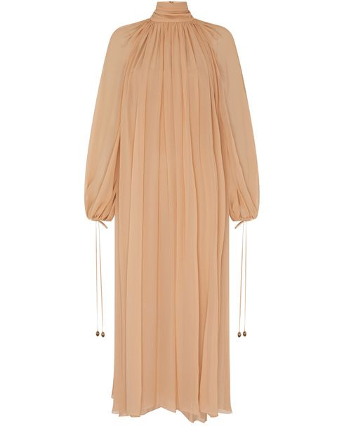Long pleated silk dress | 24S US