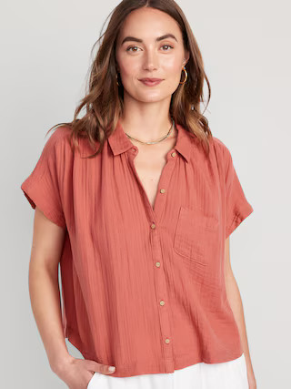 V-Neck Dolman-Sleeve Blouse for Women | Old Navy (US)