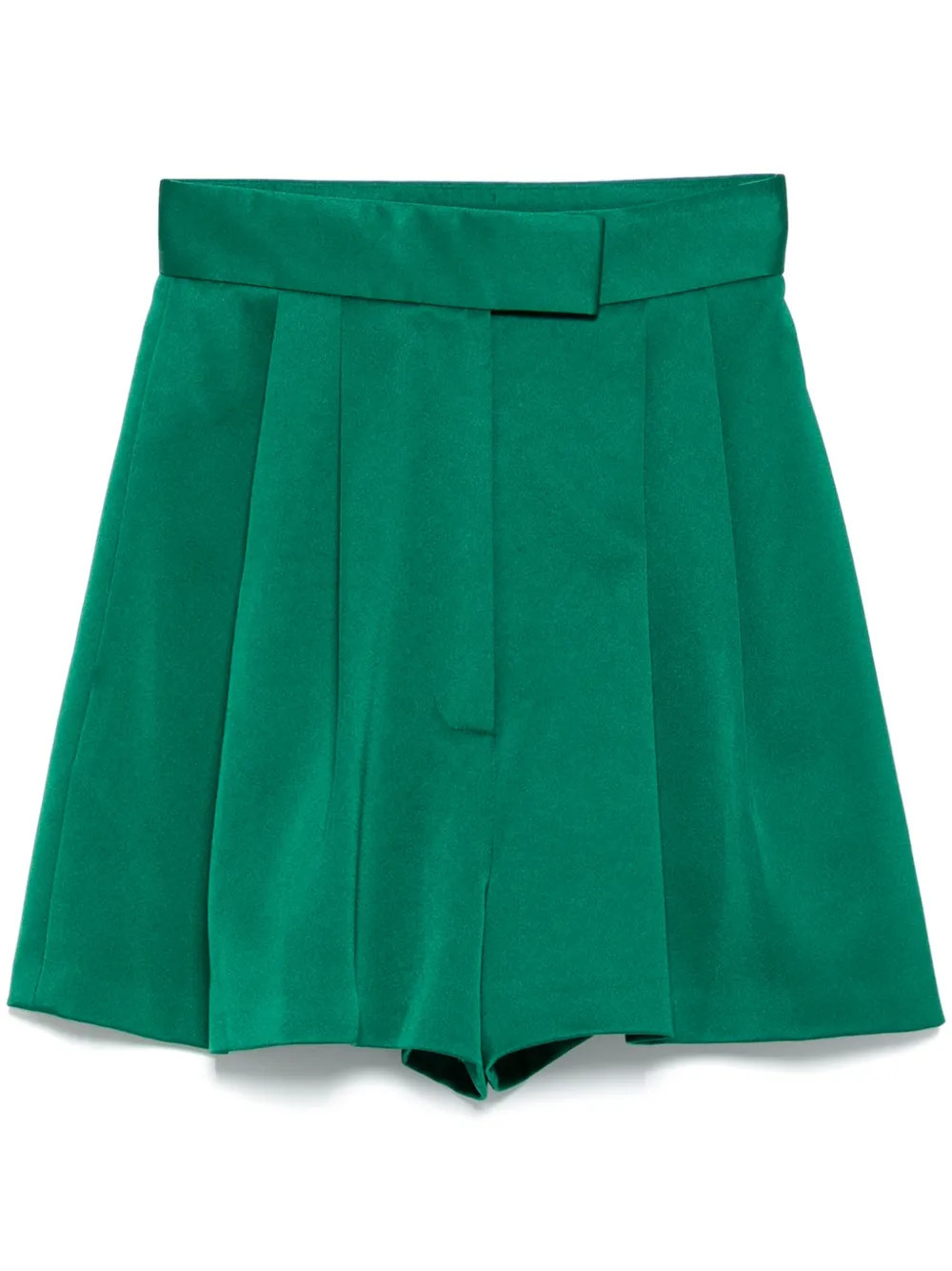 Alex Perry pleated shorts - Green | Farfetch Global