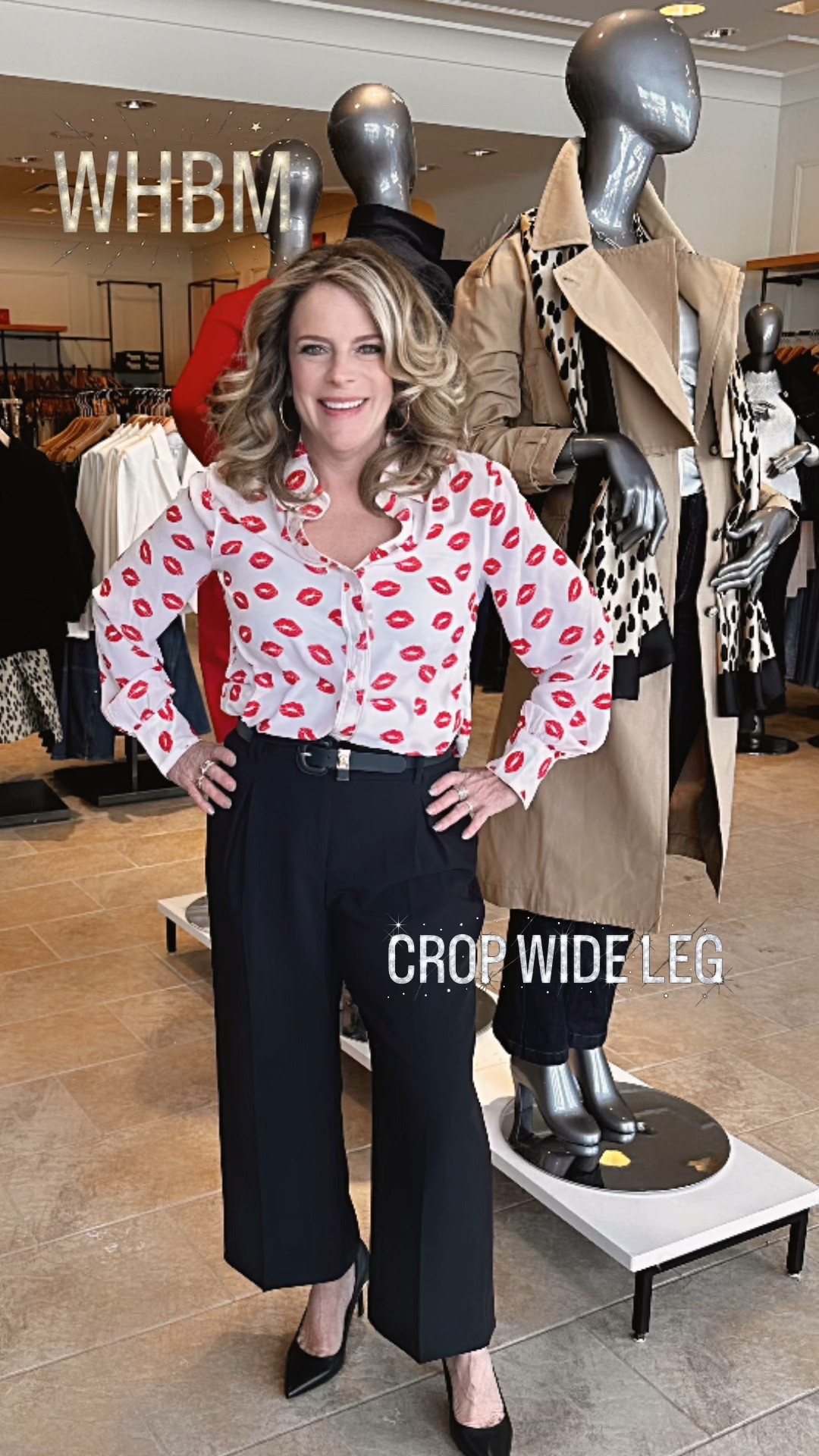 Love these crop wide leg pants, so flattering 🤩. 

#LTKValentine #LTKootd #LTKOver40