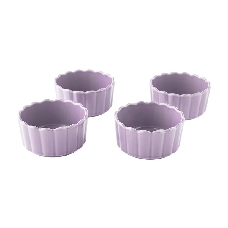 The Pioneer Woman Colette Stoneware Ramekins, Purple, Set of 4 - Walmart.com | Walmart (US)