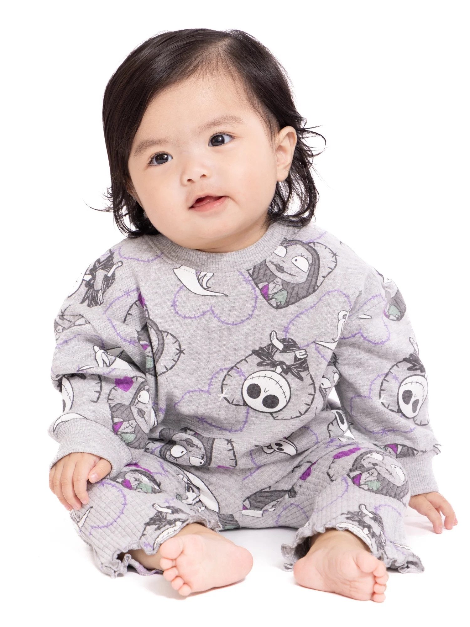 Nightmare Before Christmas Baby Girls Print Sweatshirt and Flared Leggings, 2-Piece, Sizes 0M-24M | Walmart (US)