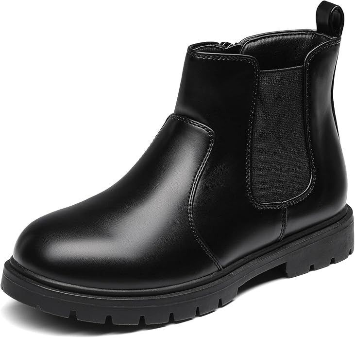 DREAM PAIRS Girls Side Zipper Chelsea Ankle Boots Little Kid/Big Kid | Amazon (US)